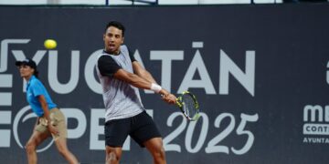 El tenista beniano Hugo Dellien en plena competencia.