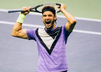 El búlgaro Grigor Dimitrov celebra su triunfo