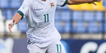 Santos García celebra el gol del triunfo