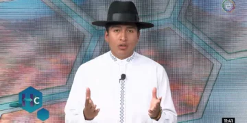 El viceministro de Turismo, Hiver Flores. Foto: Captura Bolivia Tv.