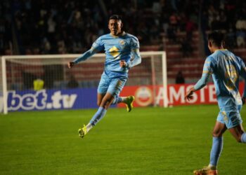 Ramiro Vaca festeja uno de sus goles