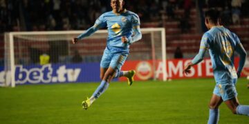 Ramiro Vaca festeja uno de sus goles