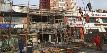 El restaurante quedó destruido/CCTV