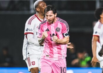 Messi celebra su gol