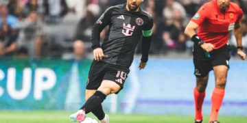 El argentino Lionel Messi en pleno partido de Inter de Miami.
