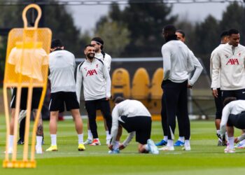 Entrenamiento de Liverpool.