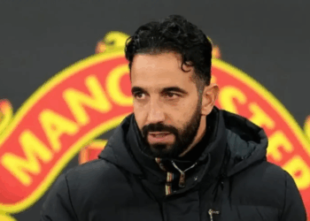Ruben Amorin en instalaciones del Manchester United