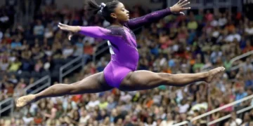 Simon Biles en competencia