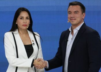 Luisa González y Daniel Noboa.
