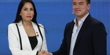 Luisa González y Daniel Noboa.