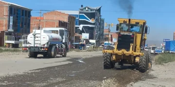 Las obras se realizan con apoyo del personal edil y maquinaria pesada. Foto: GAMEA.