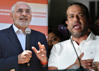 Carlos Mesa y Fernando Camacho. Fotos de archivo: La Razón.