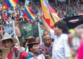 Evo Morales en el Congreso de Villa Tunari.