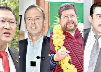 Los cuatro candidatos persistentes a la Presidencia.
Composición La Razón.