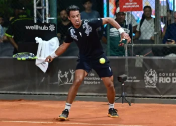 Dellien durante un partido en Madrid