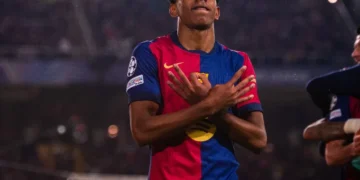 Lamine Yamal celebra un gol con Barcelona (FC Barcelona)