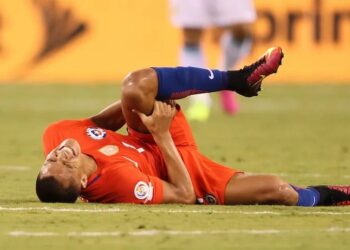 Alexis Sánchez tras una lesión en la Copa América Centenario