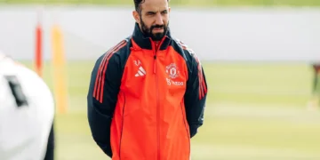 Ruben Amorim en un entrenamiento