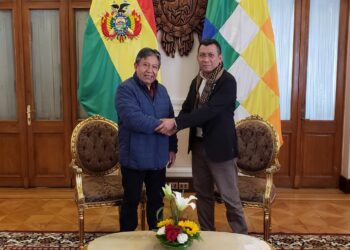 David Choquehuanca y Darío Mejía Montalvo