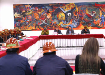 Representantes de las cooperativas mineras se reunieron con el presidente Luis Arce.
