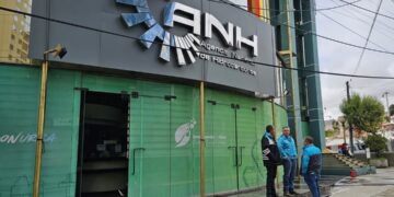 El frontis de las oficinas de la ANH.
