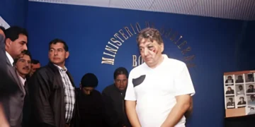 Blas Valencia cuando fue detenido por la Policía en 2001