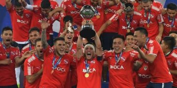 Independiente cuando alzó su segunda sudamericana en 2017