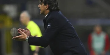 Simone Inzaghi en un partido