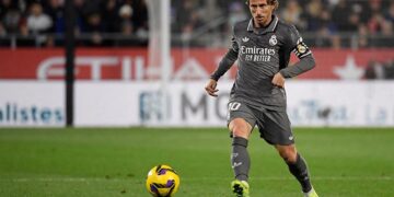 Luka Modrić con la camiseta del Real Madrid