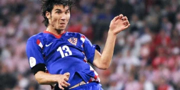 Nikola Pokrivac en un partido con Croacia (Foto: AFP)