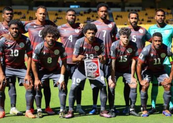 La alineación de Nueva caledonia que obtuvo el boleto para el repechaje
