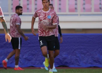 Sebastián Álvarez durante un entrenamiento