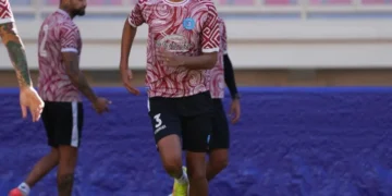 Sebastián Álvarez durante un entrenamiento
