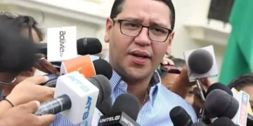 El vocero de Libre Tomas Monasterio. Foto La Derecha Diario.