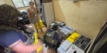 La droga hallada en un depósito en Bermejo/ FELCN