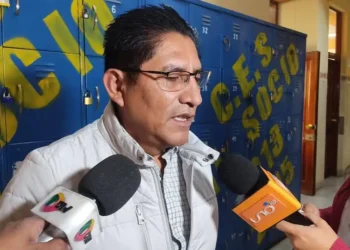 Félix Patzi, jefe nacional del MTS.