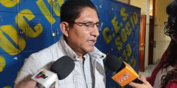 Félix Patzi, jefe nacional del MTS.