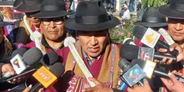 El dirigente campesino David Mamani.
