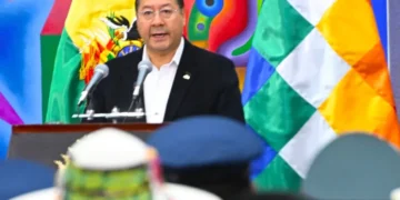 El presidente Luis Arce participa de un evento en la Casa Grande del Pueblo. (Foto: Luis Arce)