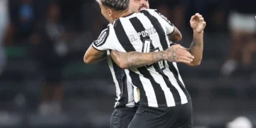 Festejo de los jugadores de Botafogo