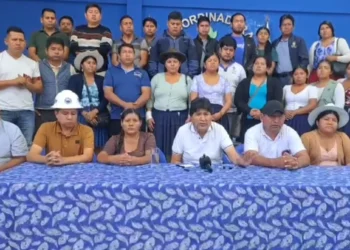 Conferencia de Evo Morales en el Trópico de Cocchabamba.
Foto: Captura RKC