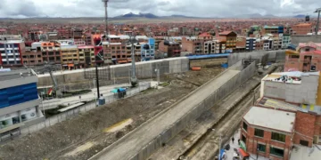 Las obras del Distribuidor Río Seco. Foto: GAMEA.