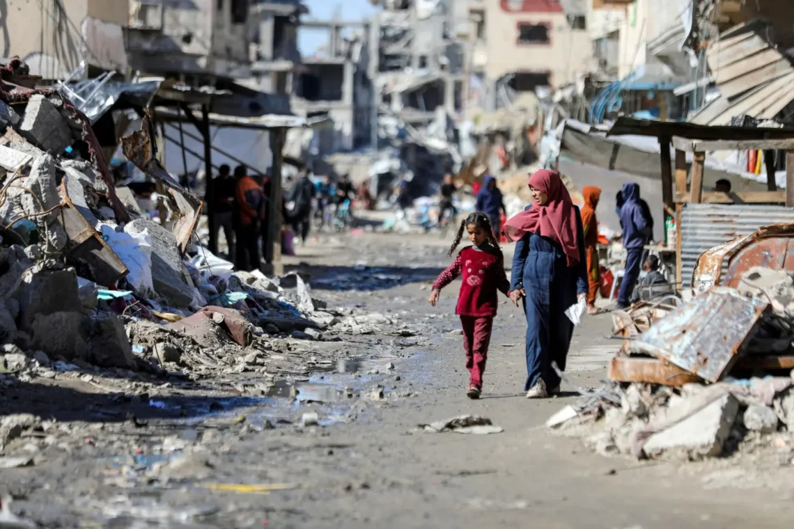 panorama desolador en la Franja de Gaza. Foto: AFP