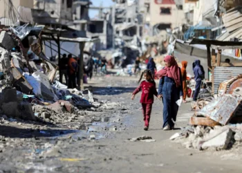panorama desolador en la Franja de Gaza. Foto: AFP