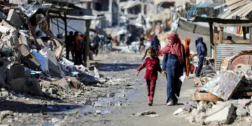 panorama desolador en la Franja de Gaza. Foto: AFP