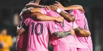 Los jugadores de Inter de Miami se abrazan tras uno de los goles (Inter Miami)