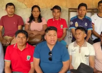 El senador Leonardo Loza en la localidad de Cocapata, en Cochabamba.
Foto: captura RKC.