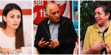 La diputada María René Álvarez durante el panel "Fuera de Agenda", junto al exministro José Pimentel y la senadora Cecilia Requena.
