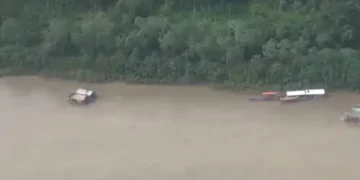 La víctima cayó al río Madre de Dios. Foto: Bolivia Tv.