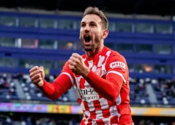 Christian Stuani celebra su gol